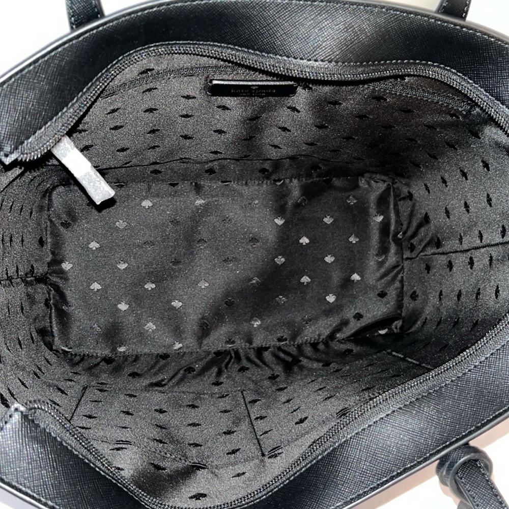 NEW with tags Kate Spade black tote K597 PVC black - Picture 3 of 6